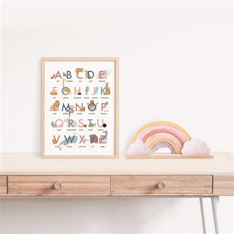 Animal Alphabet Poster Alphabet Print ABC Poster Alphabet - Etsy