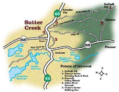 The Map of Sutter Creek, California