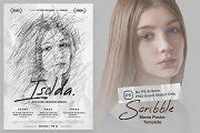 SCRIBBLE Movie Poster Template PSD | Creative Market