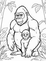 20  Free Printable Gorilla Coloring Pages For Kids sketch template