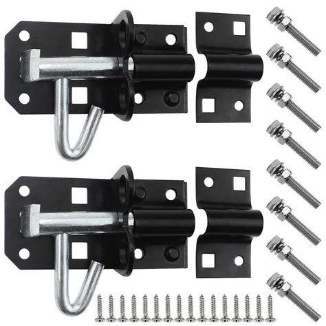 Buy RtottiM 2 Pack Shed Door Locks Heavy Duty Black Door Bolt Barrel ...