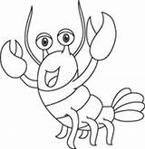 Lobster Clipart Clip Outline Coloring Drawing Pages Line Printable  sketch template