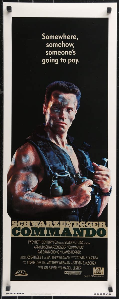 Commando - 1985 - Original Movie Poster- Art of the Movies