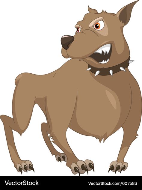 Angry dog cartoon Royalty Free Vector Image - VectorStock