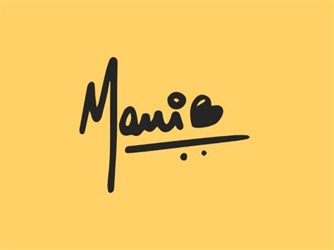 Handdrawn logo for Mani by Dhruva on Dribbble