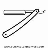 Straight Razor Coloring Page  Free razor For sketch template
