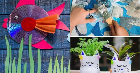 24 Easy Recycled Craft Ideas For Kids … Using Things You’d Usually ...