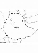 Ethiopia Map coloring Page sketch template