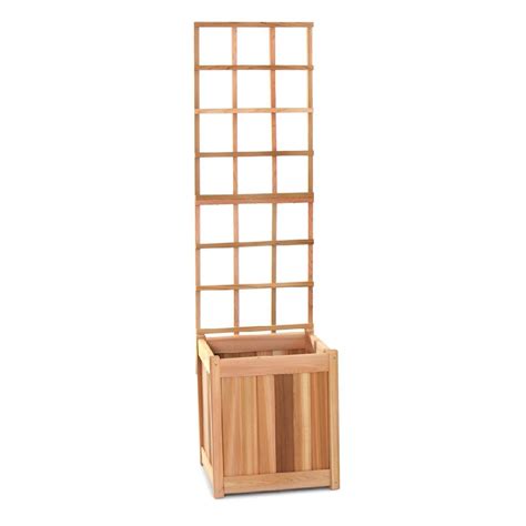 20-in Planter Box & Trellis - All Things Cedar PL20-T | Planter box with trellis, Cedar planter ...