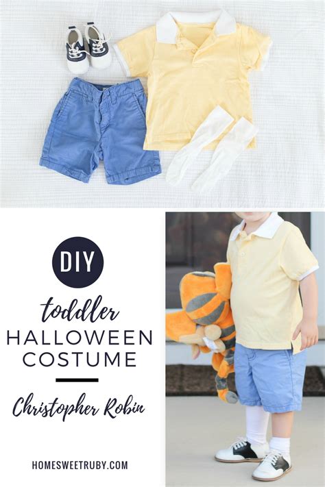 DIY Toddler Halloween Costume :: Christopher Robin - Home Sweet Ruby