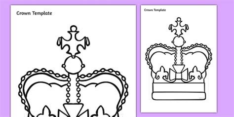 Crown Template Worksheet / Activity Sheet, worksheet