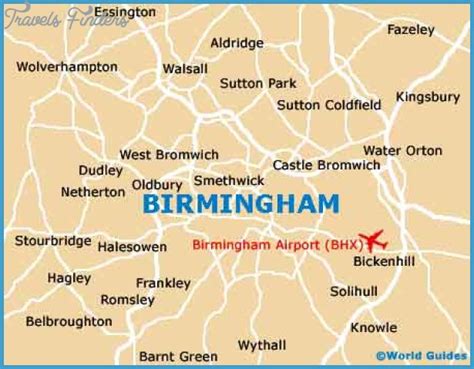 Map of Birmingham - TravelsFinders.Com