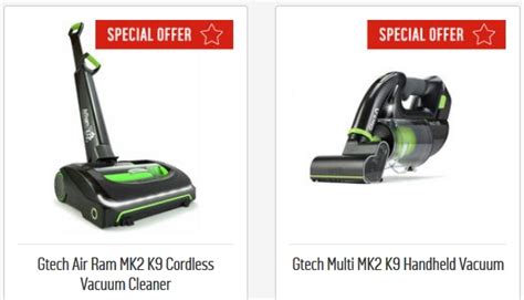 Gtech Air Ram MK2 K9 Cordless Vacuum Cleaner + Gtech Multi MK2 K9 ...