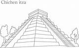 Aztec Pyramid Pages Coloring sketch template