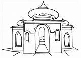 Free Printable Mosque Coloring Page  Pages For sketch template