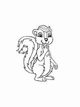 Coloring Pages Skunk Animal Mammals Drawing Printable Wolverine Kids  sketch template