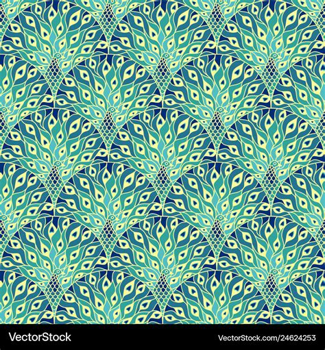 Peacock art deco Royalty Free Vector Image - VectorStock