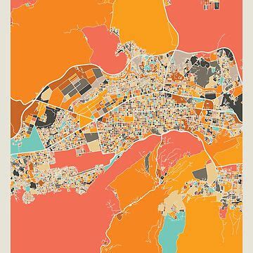 "Barquisimeto, Venezuela Map Print, Colorful Map, Minimalist ...