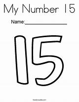 My Number 15 Coloring Page  Twisty Noodle sketch template