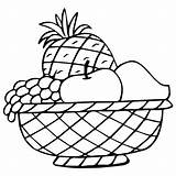 Premium Vector  Fruit Basket Coloring Page For Kids sketch template