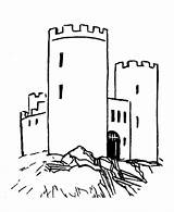BlueBonkers  Medieval Castles And Churches Coloring Sheets Fortress sketch template