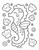 Printable Seahorse Coloring Pages – 30 Sheets  Easy Peasy And Fun sketch template
