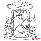 Beautiful Hourglass  Free Printable Coloring Pages sketch template