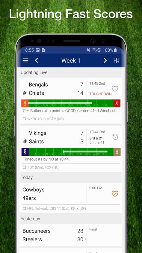 Football NFL Live Scores, Stats, Schedules & Draft for Android - APK Download