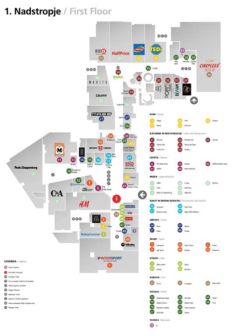 Center map | Shopping center Ljubljana Rudnik | Supernova