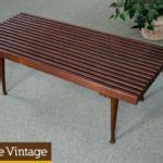 Small Vintage Slat Bench Coffee Table