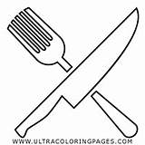 Silverware Coloring Pages For Kids  Free To sketch template