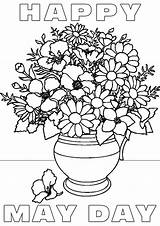 May Day Bouquet Coloring Page  Free Printable Pages For Kids sketch template