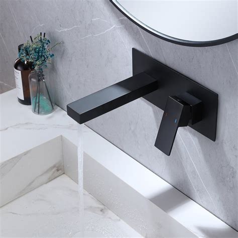 BWE Bathroom Faucet Single-Handle Wall Mount Matte Black – buyfaucet.com