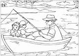 Fishing With Grandad Colouring Page  Pages Family coloring sketch template