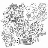Maze Or Labyrinth Game Puzzle Tangled Road Coloring Page Outline Of  sketch template