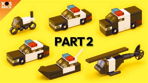 Lego Micro Police Car Mini Vehicles (Tutorial) - YouTube