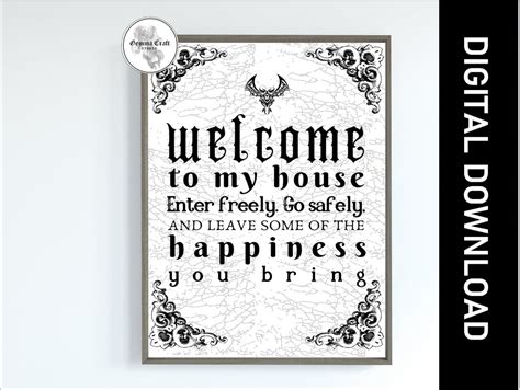 Dracula Welcome Gothic Print Dracula Print DIGITAL - Etsy