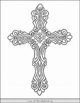 Cross Coloring Page  Ornate TheCatholicKidcom sketch template
