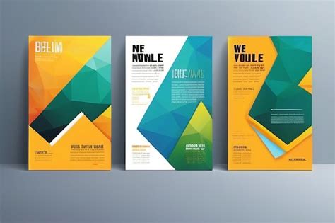Premium Photo | Color full page cover brochure and poster flyer layout template