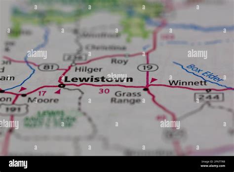 Lewistown Montana USA shown on a Geography map or road map Stock Photo ...