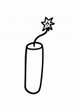 Dynamite Incendiée Avec Un Danger Dexplosion Détincelle Doodle  sketch template
