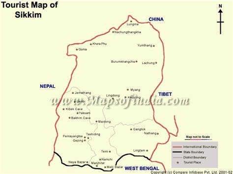 Gangtok Map, Tourist Map of Gangtok, Gangtok Travel Map, Gangtok Tourism Map