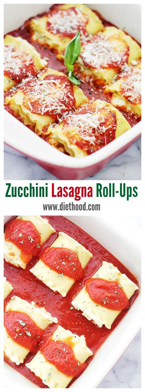 an image of lasagna rolls in a casserole dish with sauce and cheese