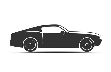 Silhouette of a sports car side view 6087530 Vector Art at Vecteezy
