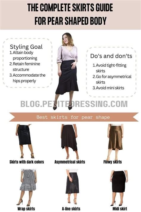 The Complete Skirt Guide for Pear Body Shape in 2023 | Pear body shape, Pear body shape outfits ...