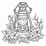 Premium Photo  Wooden Lamp Simple Coloring Page sketch template