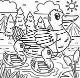 Mother Duck And Duckling Coloring Page For Kids 17022678 Vector Art At  sketch template