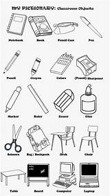 Classroom Objects Coloring Esl Worksheet By Yasinka  Vrogueco sketch template
