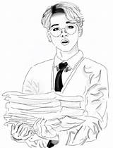 Jimin Coloring Pages sketch template