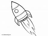 Rocket Ship Coloring Pages Easy Drawing  Free Printable sketch template